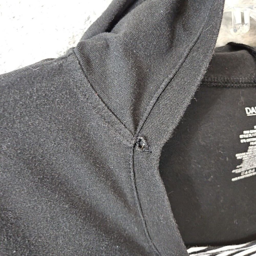 Danskin pullover hoodie top womens xl Black no drawstring - Picture 8 of 9
